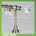 A0123 1 inch metal extendable glass finial curtain rod
